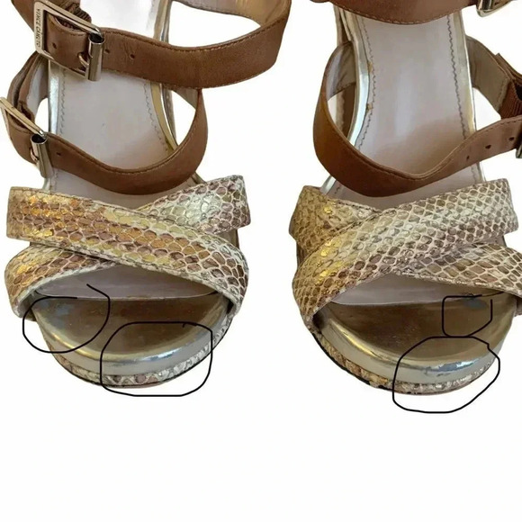 Vince Camuto Snake Skin Platform Adjustable Strap - Picture 10 of 10